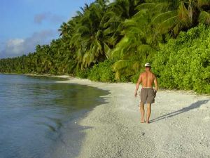 Het strand in Chagos